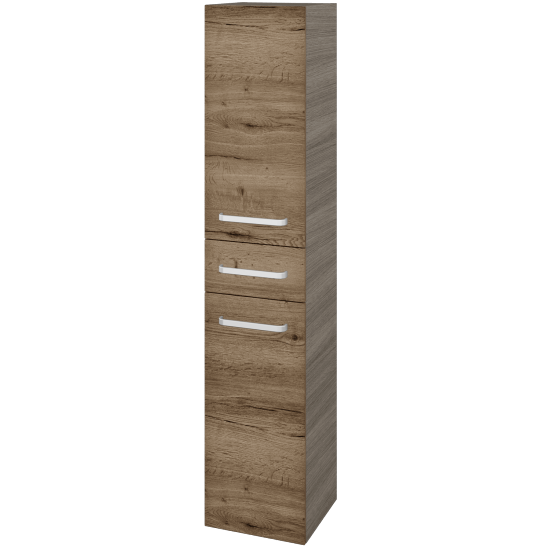 Vysoká skriňa s košom na bielizeň DOS SVD2ZK 35  - D03 Cafe - Úchytka T01 - D21 Tobacco - Levé