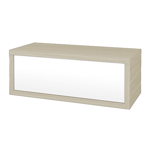 Umývadlová skrinka STORM SZZ 100  - D04 Dub - L01 Biela vysoký lesk