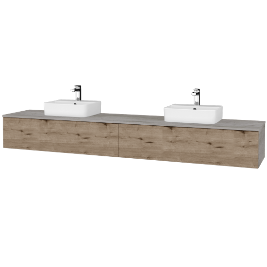 Kúpeľňová skrinka MODULE SZZ12 240 umývadlo Joy 3 - D01 Betón - D23 Herkules - Nie