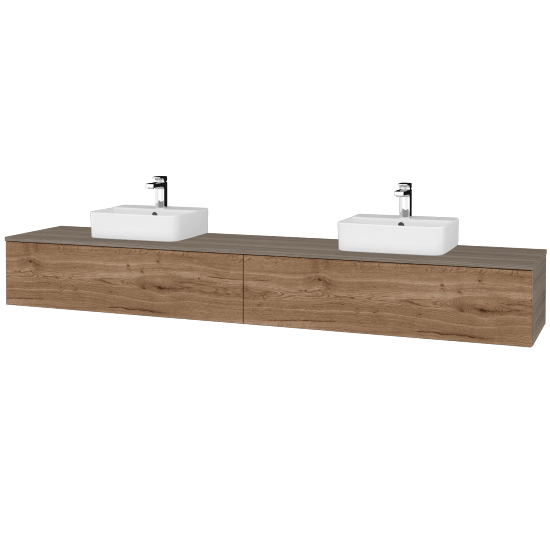 Kúpeľňová skrinka MODULE SZZ12 240 umývadlo Joy 3 - D03 Cafe - D21 Tobacco - Nie