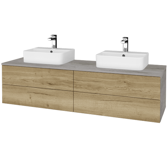 Kúpeľňová skrinka MODULE SZZ4 160 umývadlo Joy 3 - D01 Betón - D26 Ontario - Nie