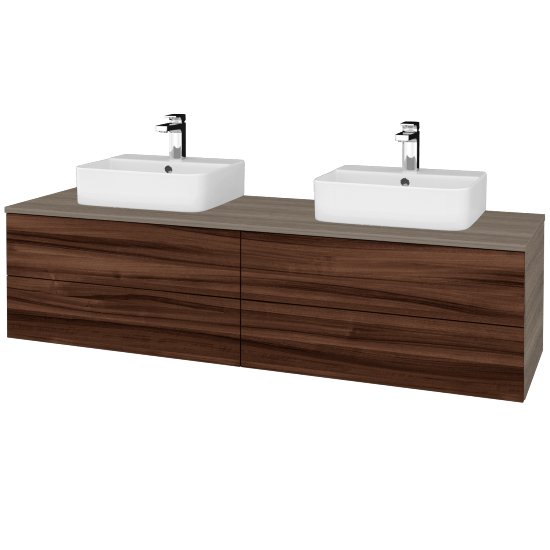 Kúpeľňová skrinka MODULE SZZ4 160 umývadlo Joy 3 - D03 Cafe - D06 Orech - Nie
