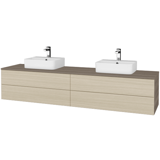 Kúpeľňová skrinka MODULE SZZ4 200 umývadlo Joy 3 - D03 Cafe - D04 Dub - Nie