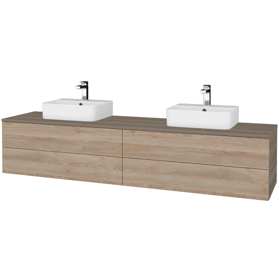 Kúpeľňová skrinka MODULE SZZ4 200 umývadlo Joy 3 - D03 Cafe - D17 Colorado - Nie