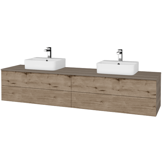 Kúpeľňová skrinka MODULE SZZ4 200 umývadlo Joy 3 - D03 Cafe - D23 Herkules - Nie