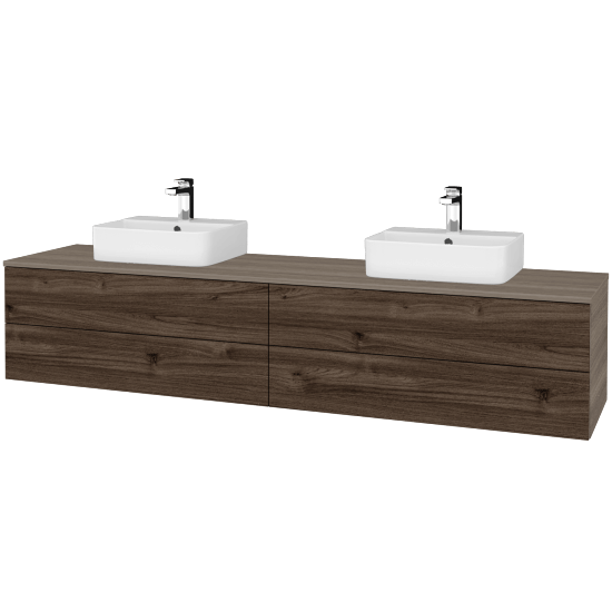 Kúpeľňová skrinka MODULE SZZ4 200 umývadlo Joy 3 - D03 Cafe - D25 Teak - Nie