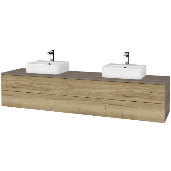 Kúpeľňová skrinka MODULE SZZ4 200 umývadlo Joy 3 - D03 Cafe - D26 Ontario - Nie