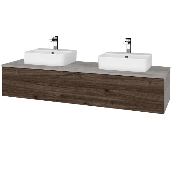 Kúpeľňová skrinka MODULE SZZ12 160 umývadlo Joy 3 - D01 Betón - D25 Teak - Nie