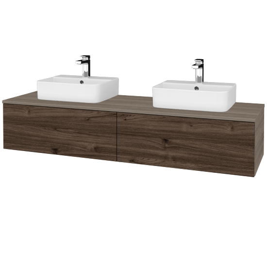Kúpeľňová skrinka MODULE SZZ12 160 umývadlo Joy 3 - D03 Cafe - D25 Teak - Nie