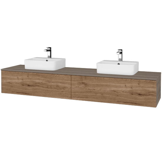 Kúpeľňová skrinka MODULE SZZ12 200 umývadlo Joy 3 - D03 Cafe - D21 Tobacco - Nie