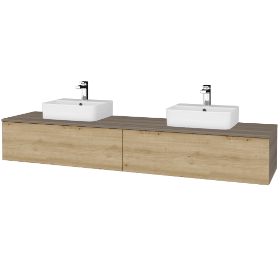 Kúpeľňová skrinka MODULE SZZ12 200 umývadlo Joy 3 - D03 Cafe - D22 Karamel - Nie