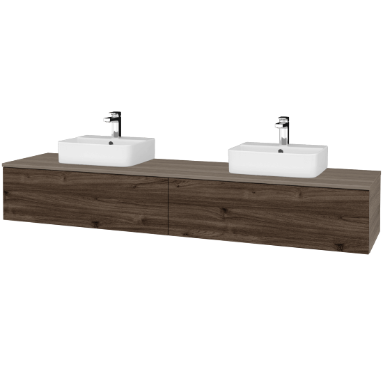 Kúpeľňová skrinka MODULE SZZ12 200 umývadlo Joy 3 - D03 Cafe - D25 Teak - Nie