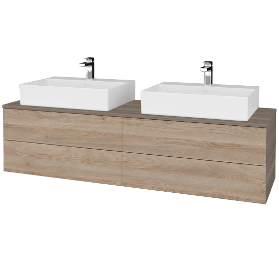 Kúpeľňová skrinka MODULE SZZ4 160 umývadlo Kube - D03 Cafe - D17 Colorado - Nie