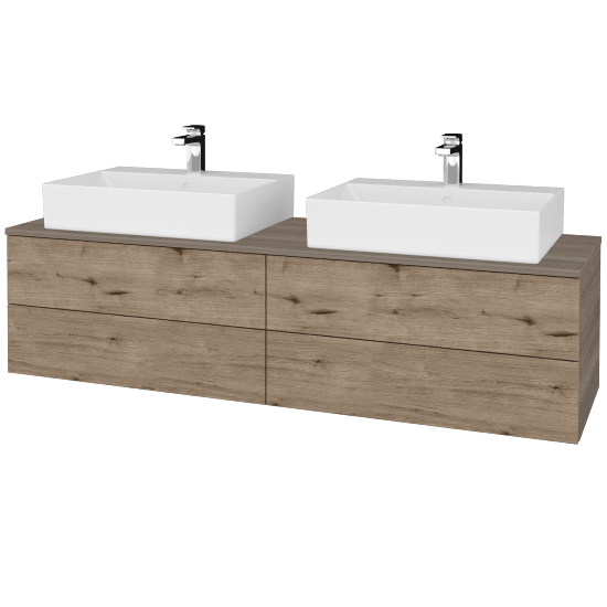 Kúpeľňová skrinka MODULE SZZ4 160 umývadlo Kube - D03 Cafe - D23 Herkules - Nie