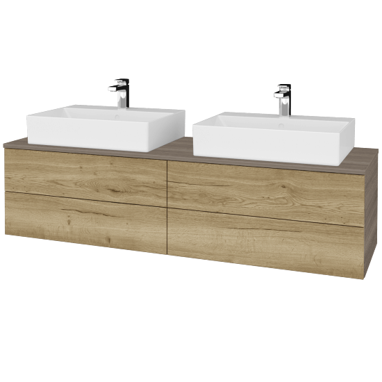 Kúpeľňová skrinka MODULE SZZ4 160 umývadlo Kube - D03 Cafe - D26 Ontario - Nie