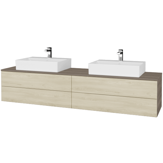 Kúpeľňová skrinka MODULE SZZ4 200 umývadlo Kube - D03 Cafe - D24 Ohio - Nie