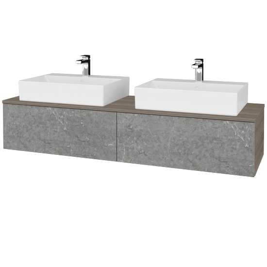 Kúpeľňová skrinka MODULE SZZ12 160 umývadlo Kube - D03 Cafe - D20 Galaxy - Nie