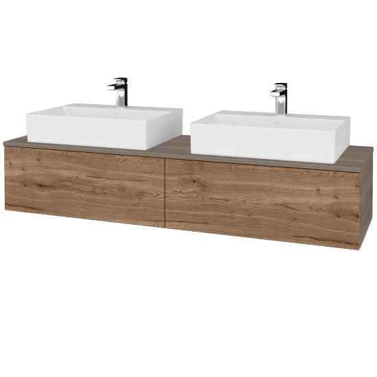 Kúpeľňová skrinka MODULE SZZ12 160 umývadlo Kube - D03 Cafe - D21 Tobacco - Nie