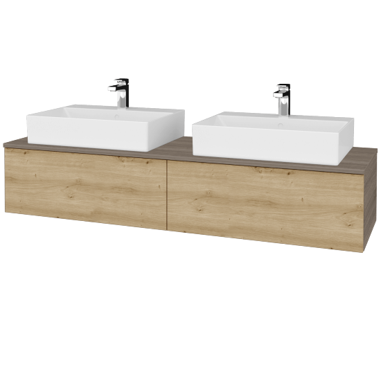 Kúpeľňová skrinka MODULE SZZ12 160 umývadlo Kube - D03 Cafe - D22 Karamel - Nie