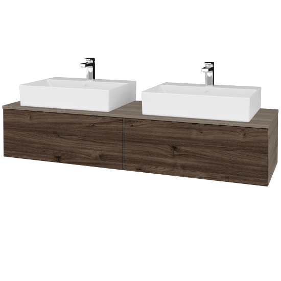 Kúpeľňová skrinka MODULE SZZ12 160 umývadlo Kube - D03 Cafe - D25 Teak - Nie