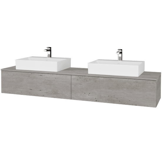 Kúpeľňová skrinka MODULE SZZ12 200 umývadlo Kube - D01 Betón - D01 Betón - Nie