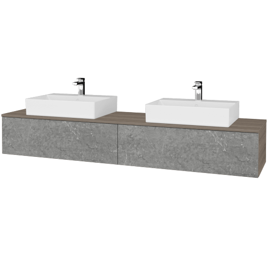 Kúpeľňová skrinka MODULE SZZ12 200 umývadlo Kube - D03 Cafe - D20 Galaxy - Nie