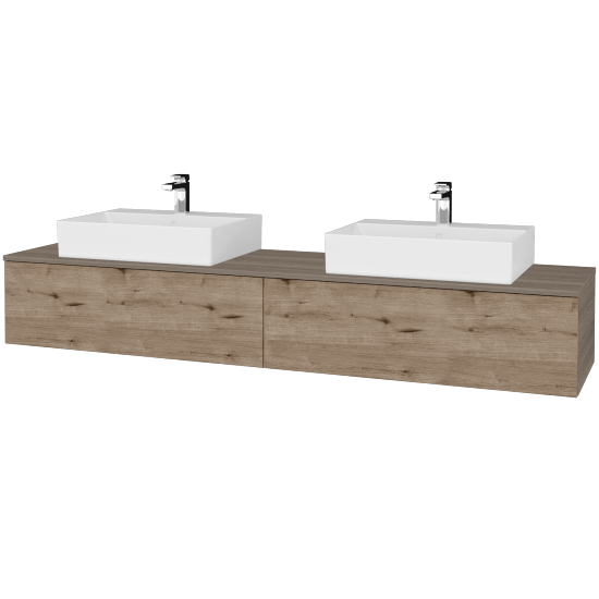 Kúpeľňová skrinka MODULE SZZ12 200 umývadlo Kube - D03 Cafe - D23 Herkules - Nie