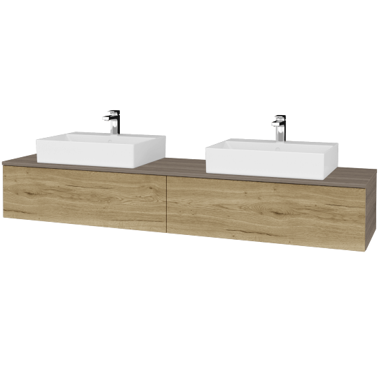 Kúpeľňová skrinka MODULE SZZ12 200 umývadlo Kube - D03 Cafe - D26 Ontario - Nie