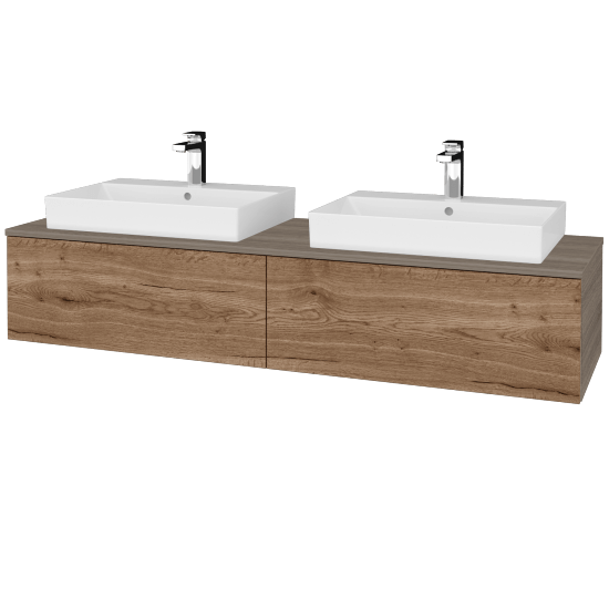 Kúpeľňová skrinka MODULE SZZ12 160 umývadlo Glance - D03 Cafe - D21 Tobacco - Nie