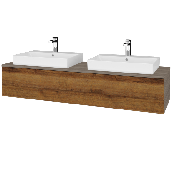 Kúpeľňová skrinka MODULE SZZ12 160 umývadlo Glance - D03 Cafe - D27 Cognac - Nie