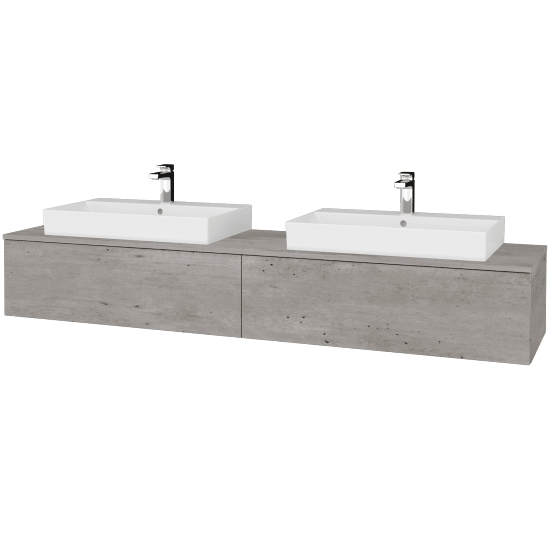Kúpeľňová skrinka MODULE SZZ12 200 umývadlo Glance - D01 Betón - D01 Betón - Nie