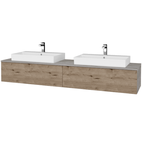 Kúpeľňová skrinka MODULE SZZ12 200 umývadlo Glance - D01 Betón - D23 Herkules - Nie