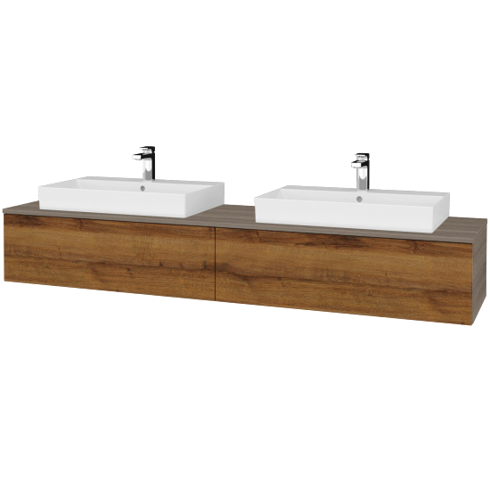 Kúpeľňová skrinka MODULE SZZ12 200 umývadlo Glance - D03 Cafe - D27 Cognac - Nie