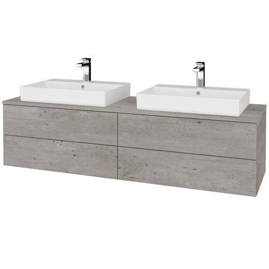 Kúpeľňová skrinka MODULE SZZ4 160 umývadlo Glance - D01 Betón - D01 Betón