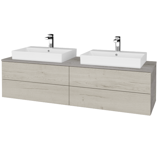 Kúpeľňová skrinka MODULE SZZ4 160 umývadlo Glance - D01 Betón - D28 Alberta - Nie
