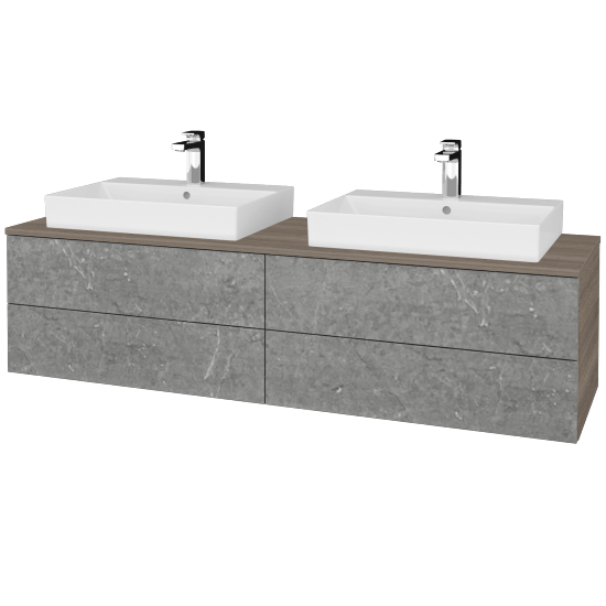 Kúpeľňová skrinka MODULE SZZ4 160 umývadlo Glance - D03 Cafe - D20 Galaxy - Nie