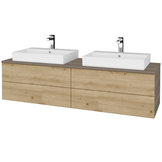 Kúpeľňová skrinka MODULE SZZ4 160 umývadlo Glance - D03 Cafe - D22 Karamel - Nie