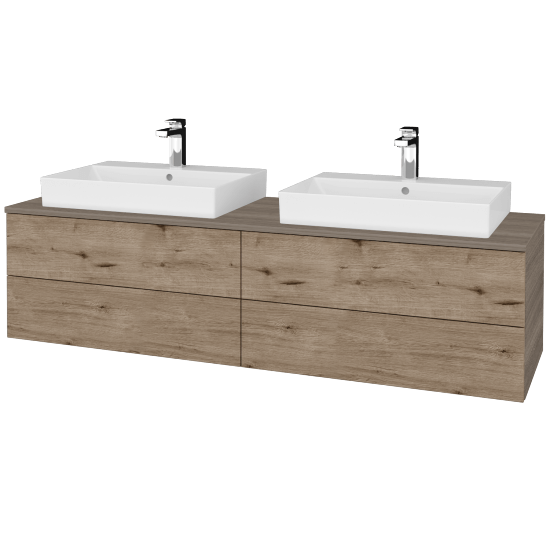 Kúpeľňová skrinka MODULE SZZ4 160 umývadlo Glance - D03 Cafe - D23 Herkules - Nie