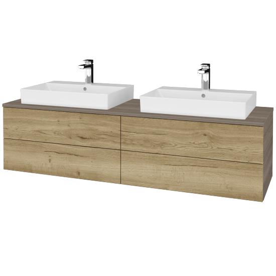 Kúpeľňová skrinka MODULE SZZ4 160 umývadlo Glance - D03 Cafe - D26 Ontario - Nie