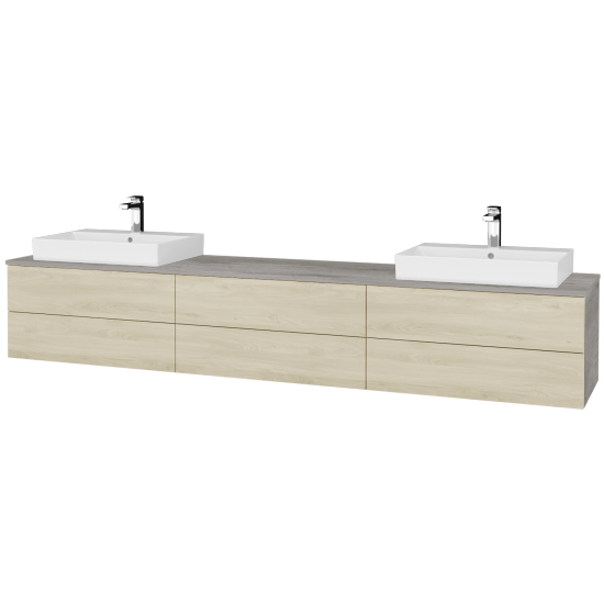 Kúpeľňová skrinka MODULE SZZ6 240 umývadlo Glance - D01 Betón - D24 Ohio - Ľavé + Pravé - Nie
