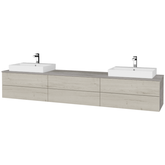 Kúpeľňová skrinka MODULE SZZ6 240 umývadlo Glance - D01 Betón - D28 Alberta - Ľavé + Pravé - Nie