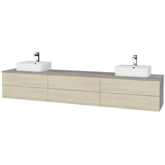 Kúpeľňová skrinka MODULE SZZ6 240 umývadlo Joy 3 - D01 Betón - D24 Ohio - Ľavé + Pravé - Nie