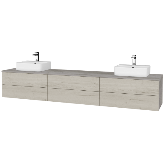 Kúpeľňová skrinka MODULE SZZ6 240 umývadlo Joy 3 - D01 Betón - D28 Alberta - Ľavé + Pravé - Nie