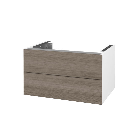 Doplňková skříňka pod desku DSD SZZ2 70 (výška 40 cm)  - N01 Bílá lesk - D03 Cafe - Ne