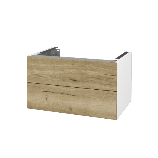 Doplnková skrinka pod dosku DSD SZZ2 70 (výška 40 cm)  - N01 Biela lesk - D26 Ontario - Ne