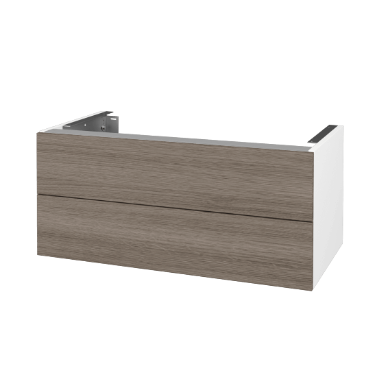 Doplňková skříňka pod desku DSD SZZ2 90 (výška 40 cm)  - N01 Bílá lesk - D03 Cafe - Ne