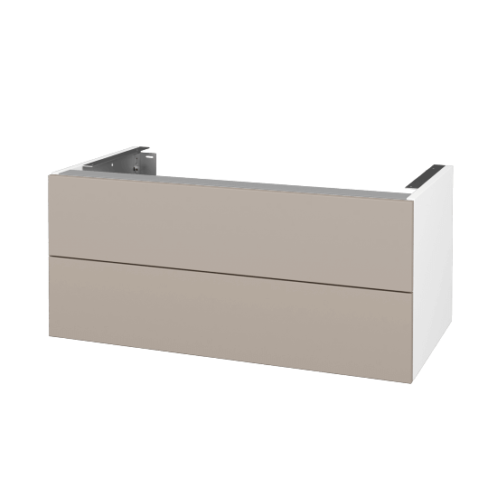 Doplňková skříňka pod desku DSD SZZ2 90 (výška 40 cm)  - N01 Bílá lesk - N07 Stone - Ne
