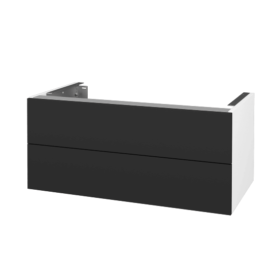 Doplňková skříňka pod desku DSD SZZ2 90 (výška 40 cm)  - N01 Bílá lesk - N03 Graphite - Ne