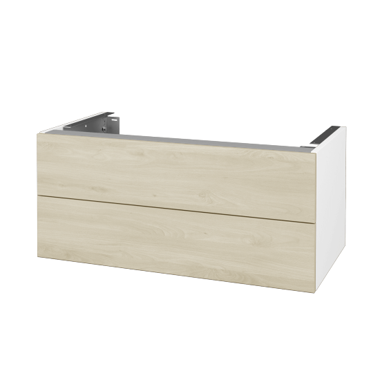 Doplnková skrinka pod dosku DSD SZZ2 90 (výška 40 cm)  - N01 Biela lesk - D24 Ohio - Ne