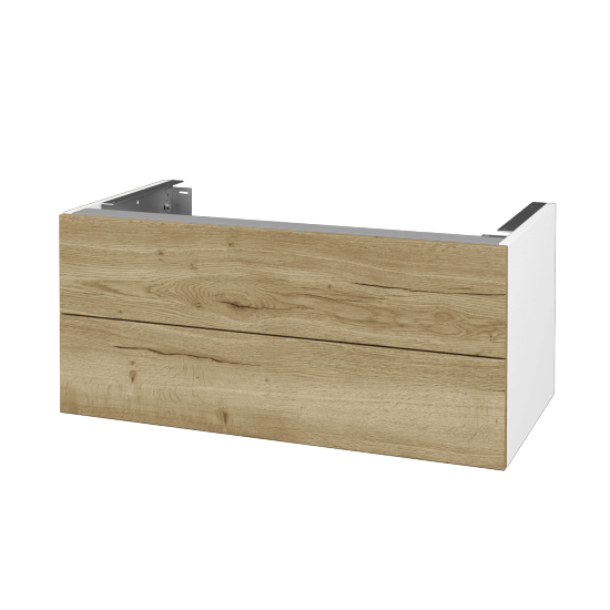 Doplnková skrinka pod dosku DSD SZZ2 90 (výška 40 cm)  - N01 Biela lesk - D26 Ontario - Ne